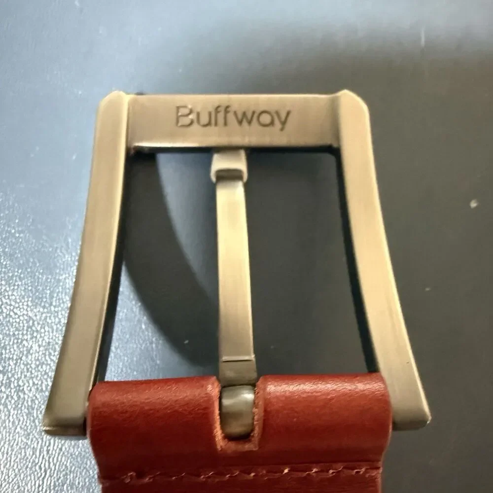 Buffway Men's Belt Heavy Duty Genuine Leather Width 1.5